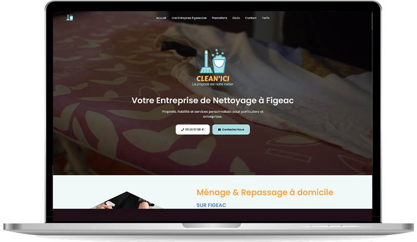 Conception d'un site web d'une Entreprise de Nettoyage