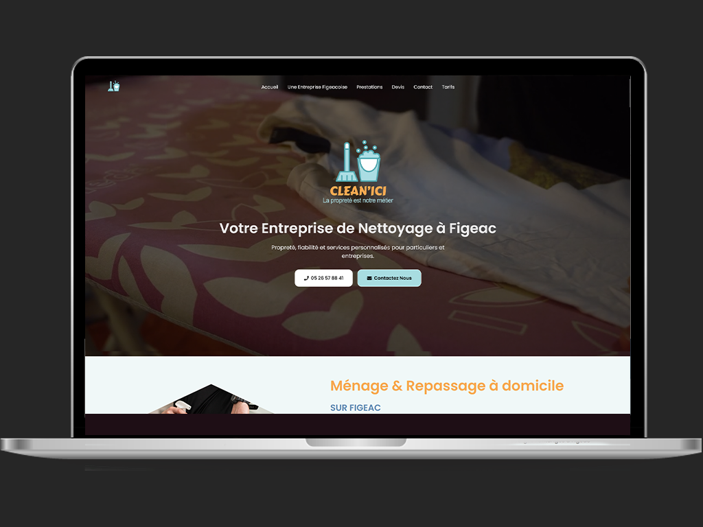 Photo N°2 du site web Cleanici dans le portfolio