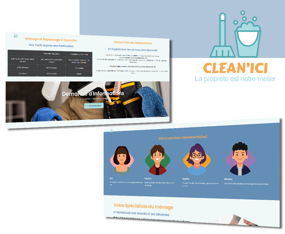 Photo N°3 du site web Cleanici dans le portfolio